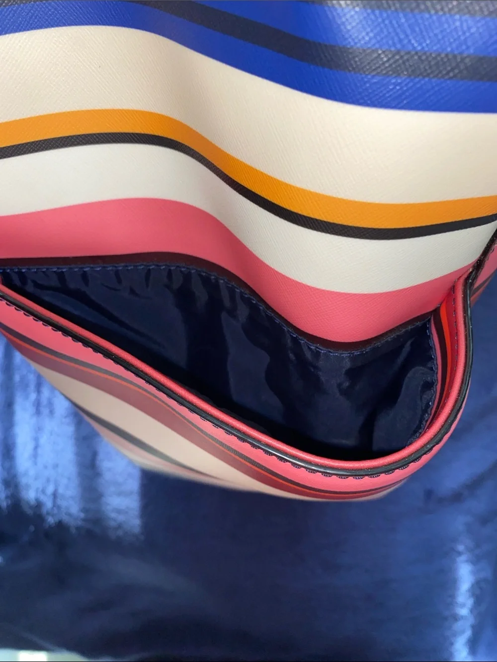 Kate Spade Striped Multi-Color Tote Bag / Diaper bag
